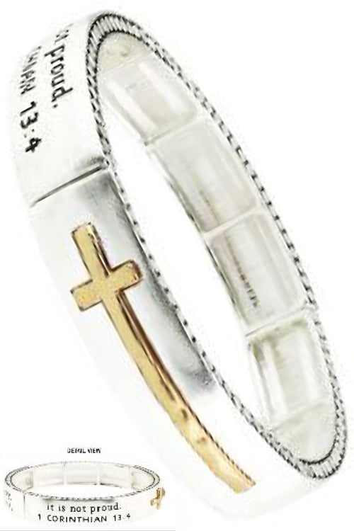 INSPIRATION 1 CORINTHIAN 13:4 MESSAGE DOUBLE STRETCH BRACELET  *1 CORINTHIAN 13:4