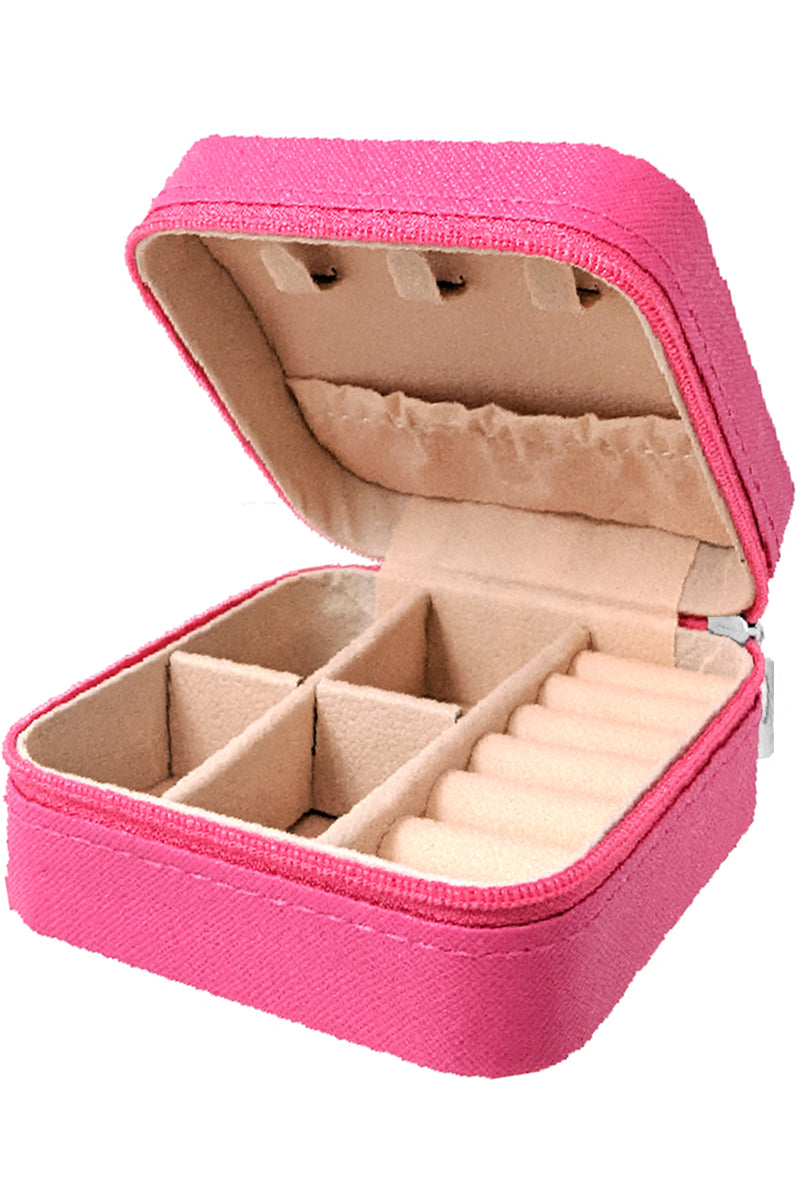 RIBBON Tooled Leather Travel Jewelry Box