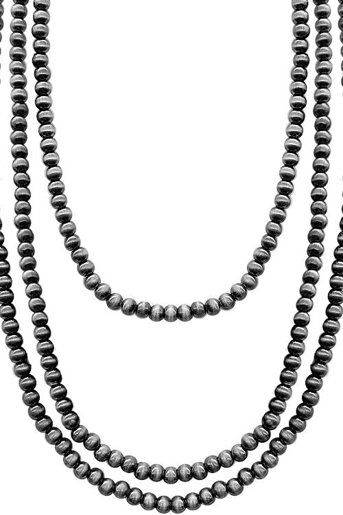 WESTERN NAVAJO PEARL BEADS MULTI STRAND NECKLACE