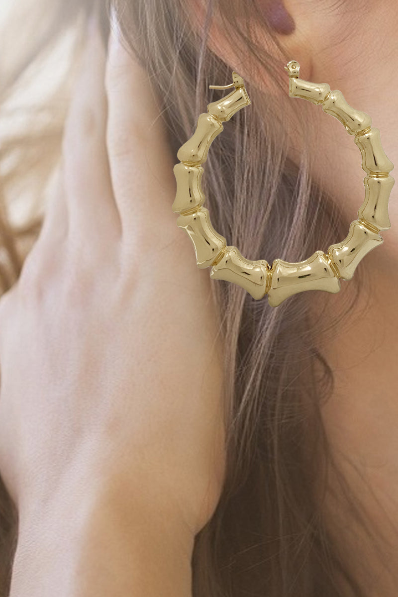 BAMBOO HOOP EARRING