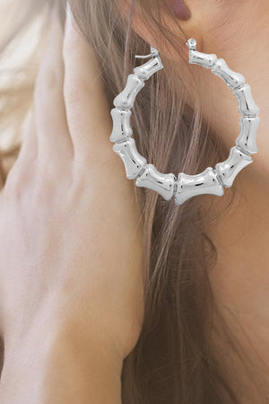 BAMBOO HOOP EARRING