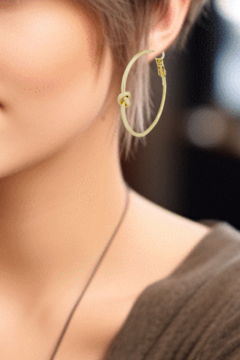 LOVE KNOT HOOP EARRING