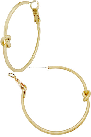 LOVE KNOT HOOP EARRING