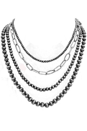 WESTERN NAVAJO PEARL CLIP CHAIN NECKLACE