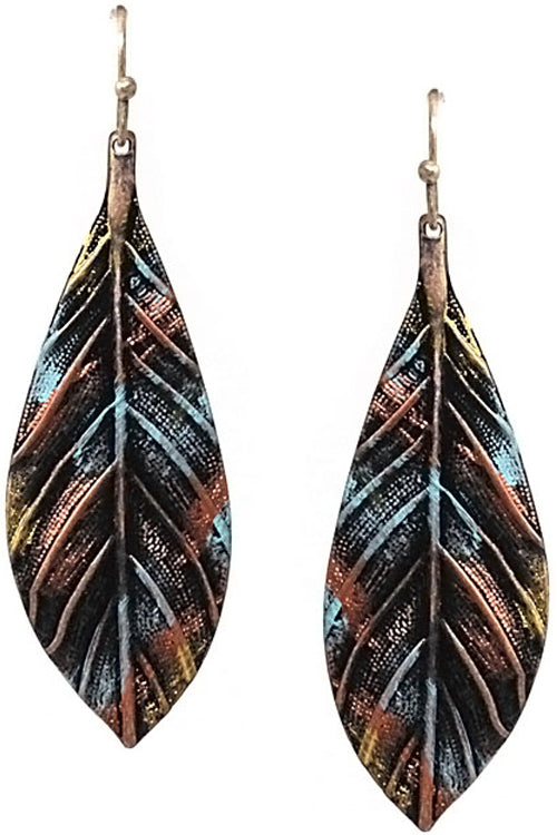 FALL COLOR LEAF EARRING