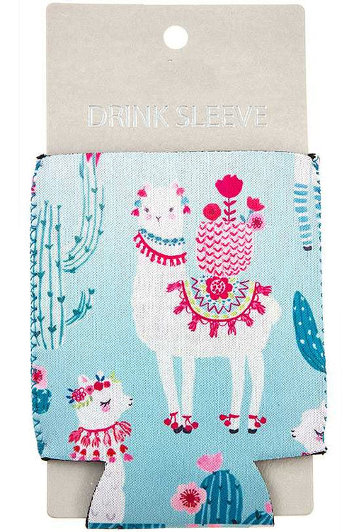 FLORAL LLAMA Can BOTTLE Coolers DRINK SLEEVE