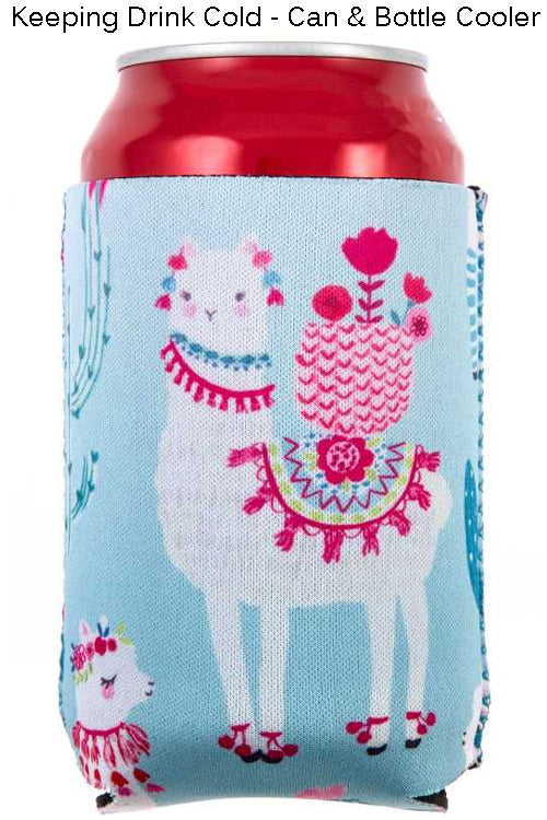 FLORAL LLAMA Can BOTTLE Coolers DRINK SLEEVE