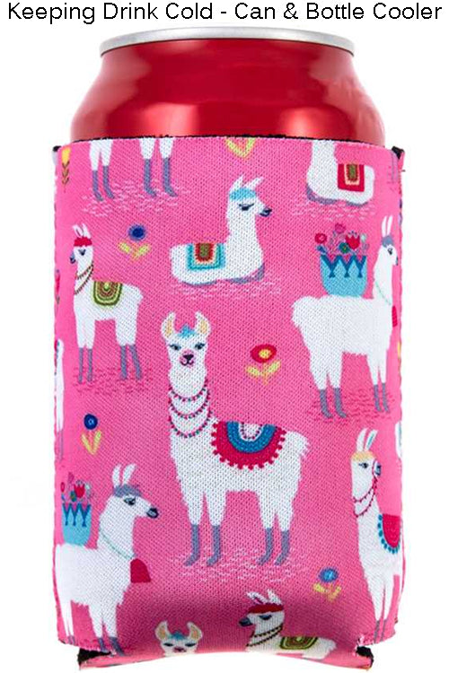 FLORAL LLAMA Can BOTTLE Coolers DRINK SLEEVE