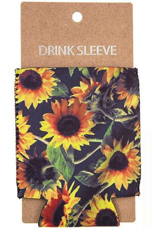 SUNFLOWER CAN BOTTLE Coolers DRINK SLEEVE