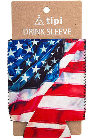 PATRIOTIC AMERICAN FLAG Coolers DRINK SLEEVE