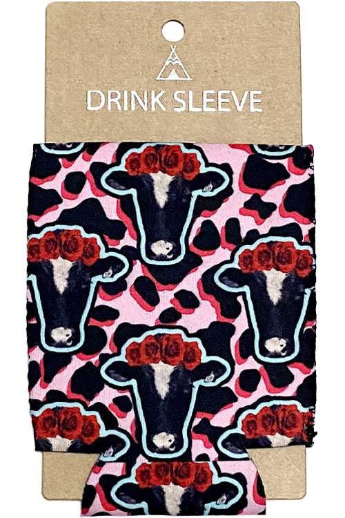 FLOWER COW Can BOTTLE Coolers DRINK SLEEVE