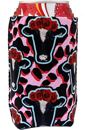 FLOWER COW Can BOTTLE Coolers DRINK SLEEVE