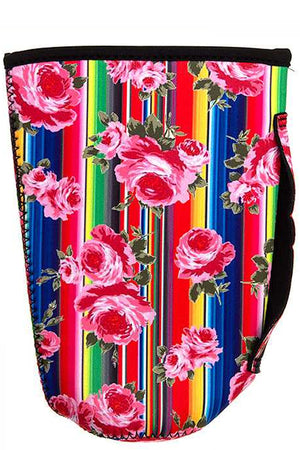 SERAPE FLOWER ROSES TUMBLER DRINK SLEEVE