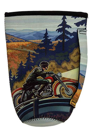 BIKER MOTORCYCLE LANDSCAPE SUNSET TUMBLER SLEEVE
