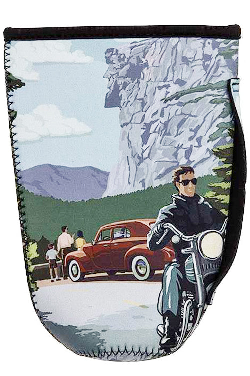 BIKER MOTORCYCLE LANDSCAPE TUMBLER DRINK SLEEVE