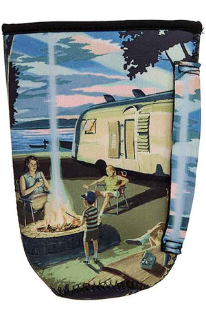 CAMPER LANDSCAPE CAMPSITE TUMBLER DRINK SLEEVE
