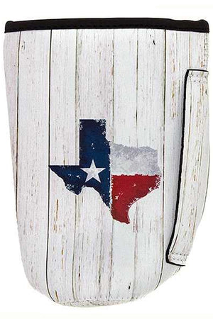 TEXAS STATE FLAG TUMBLER DRINK SLEEVE WITH HANDLE