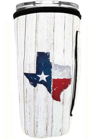 TEXAS STATE FLAG TUMBLER DRINK SLEEVE WITH HANDLE