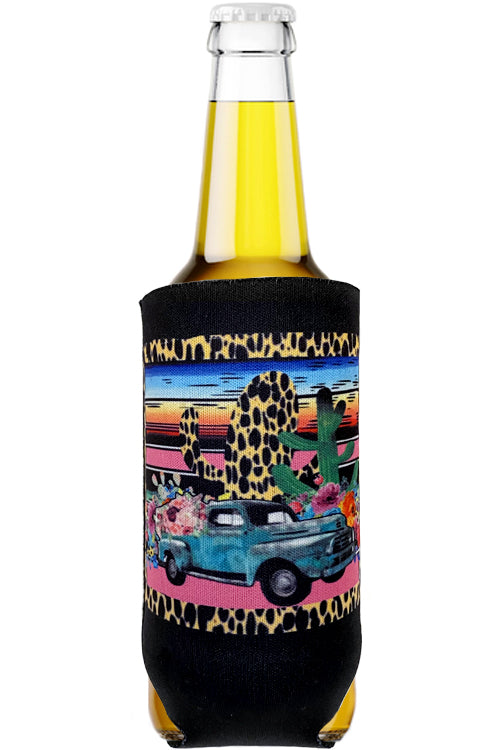 CACTUS BACKGROUND GYPSY TRUCK DRINK Coolers SLEEVE