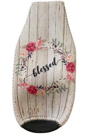 CROSS ZIPPER CHARM BLESSED MESSAGE DRINK SLEEVE