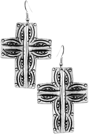 INDIA HANDMADE WESTERN CROSS  EARRING