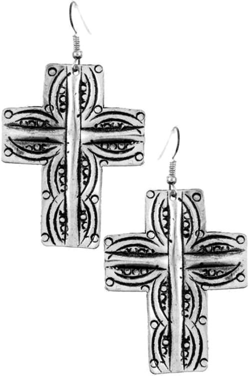 INDIA HANDMADE WESTERN CROSS  EARRING