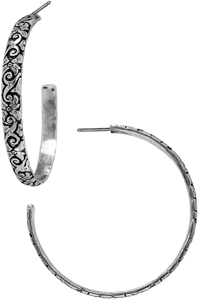 PAISLEY TEXTURE HOOP EARRING