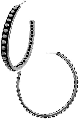 WESTERN CONCHO DOT PATTERN HOOP EARRING