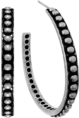 WESTERN CONCHO DOT PATTERN HOOP EARRING