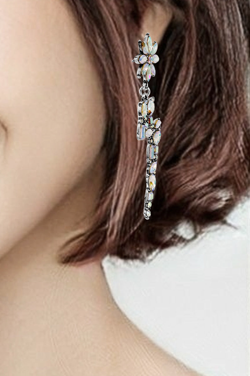 RHINESTONE PAVE LIGHTING BOLT EARRING