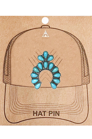 WESTERN GEMSTONE  BLOSSOM HAT PIN