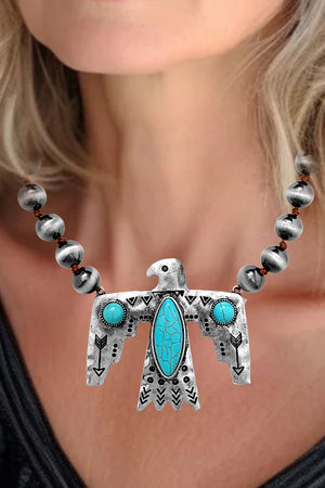 ARROW AZTEC TQ THUNDERBIRD NAVAJO PEARL NECKLACE