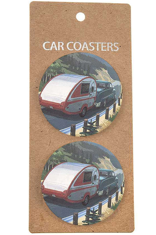 CAMPING CAR ON LOAD PRINT DRINK CAR COASTER