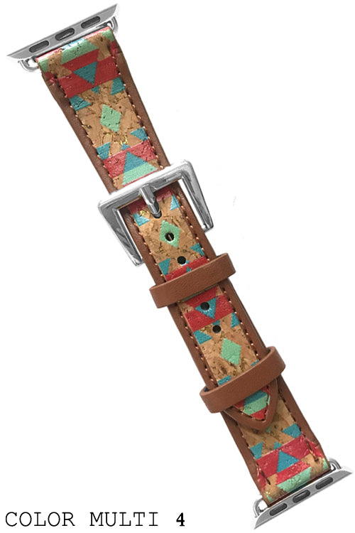 WESTERN NAVAJO AZTEC LEATHER APPLE WATCH BAND