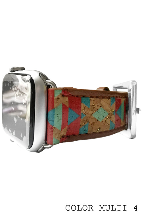WESTERN NAVAJO AZTEC LEATHER APPLE WATCH BAND