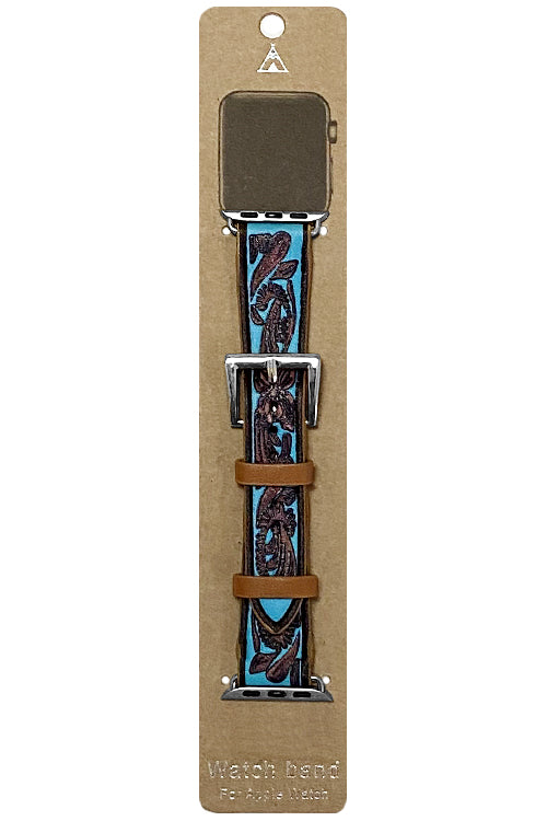 WESTERN DESIGN LEATHER BUCKLE APPLE WATCH BAND