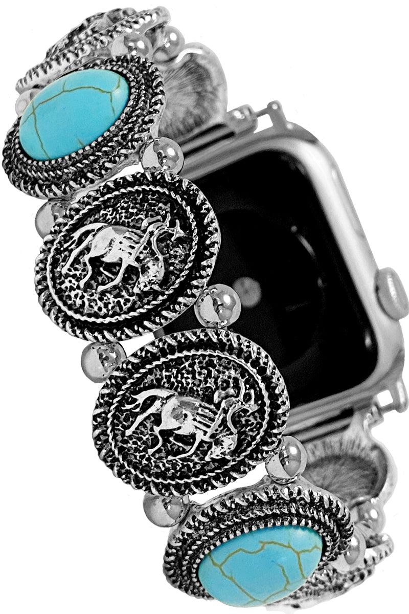 WESTERN GEMSTONE RODEO COWBOY APPLE WATCH BANDS