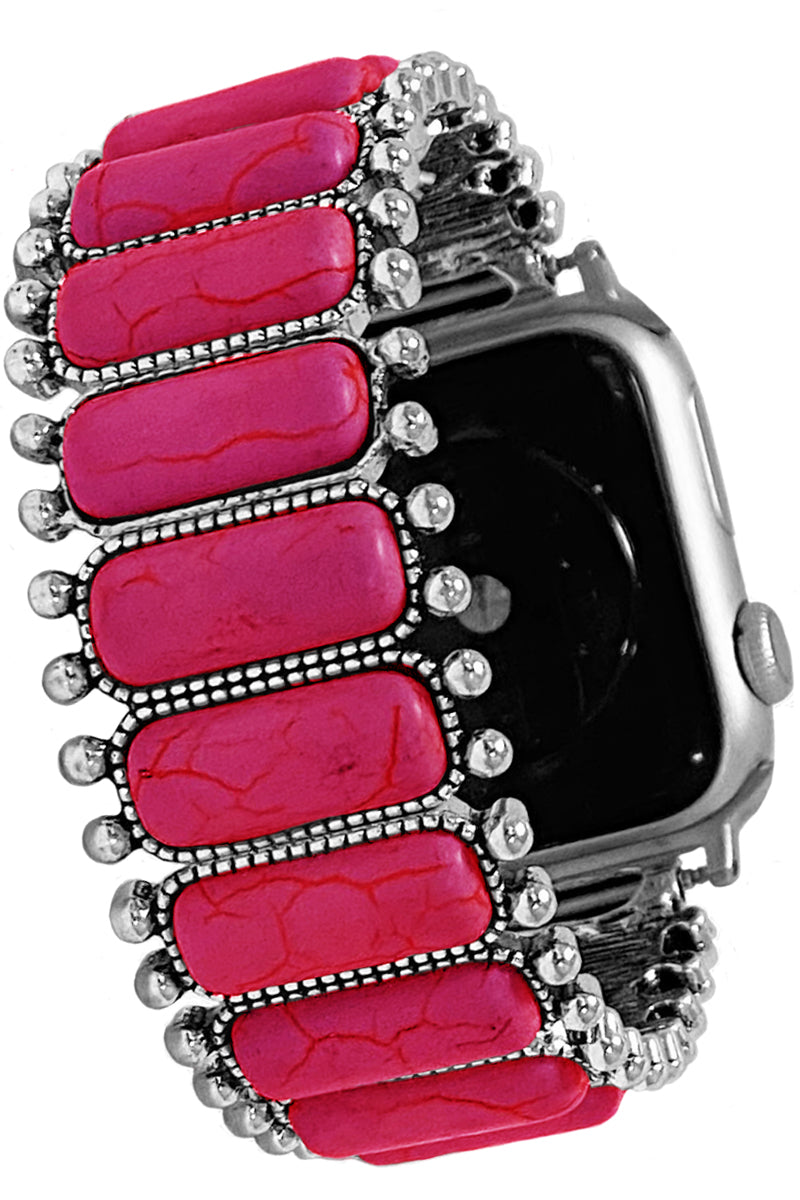 WESTERN GEMSTONE BAR STRETCH APPLE WATCH BANDS