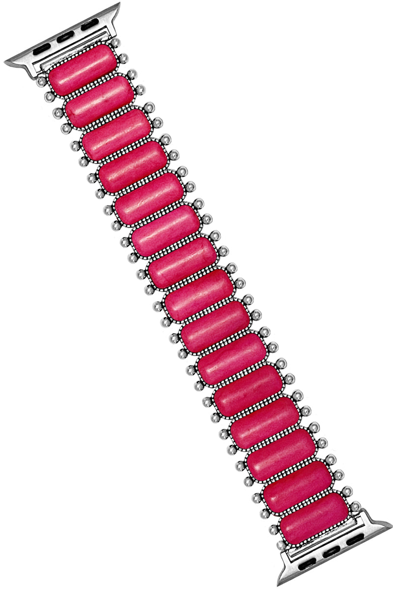 WESTERN GEMSTONE BAR STRETCH APPLE WATCH BANDS