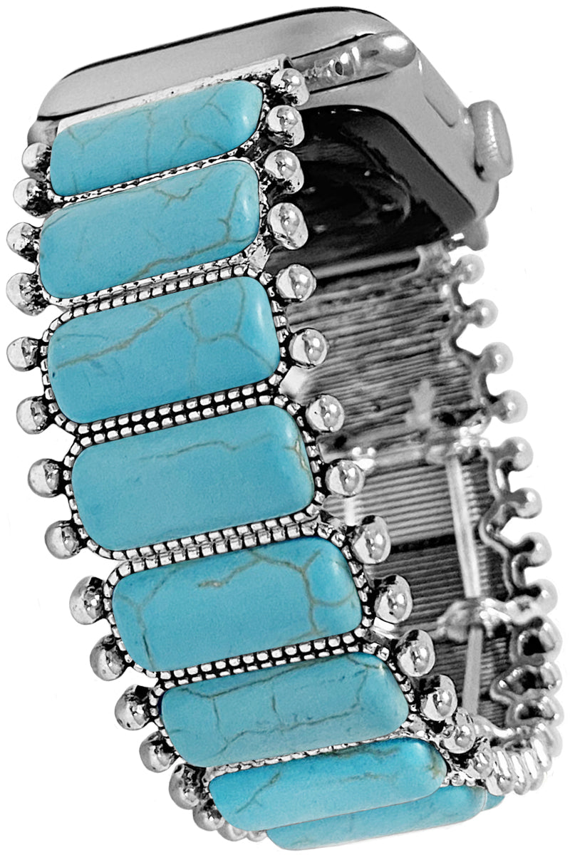 WESTERN GEMSTONE BAR STRETCH APPLE WATCH BANDS