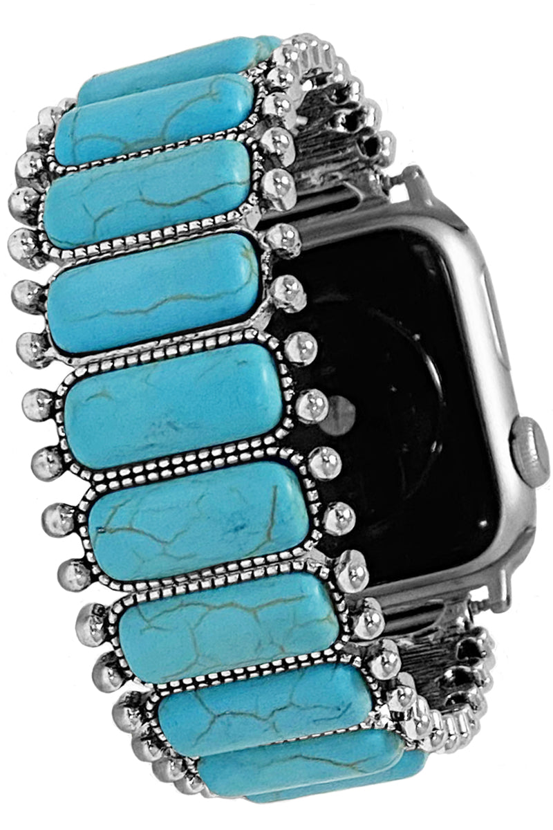 WESTERN GEMSTONE BAR STRETCH APPLE WATCH BANDS