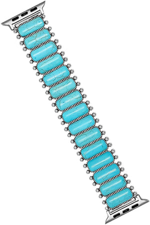 WESTERN GEMSTONE BAR STRETCH APPLE WATCH BANDS