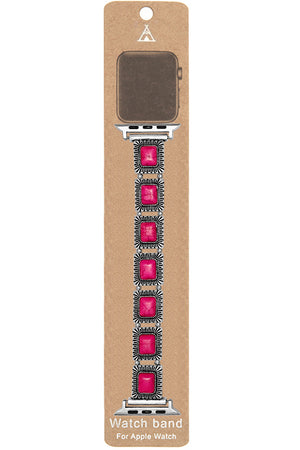 WESTERN GEMSTONE BAR STRETCH APPLE WATCH BANDS