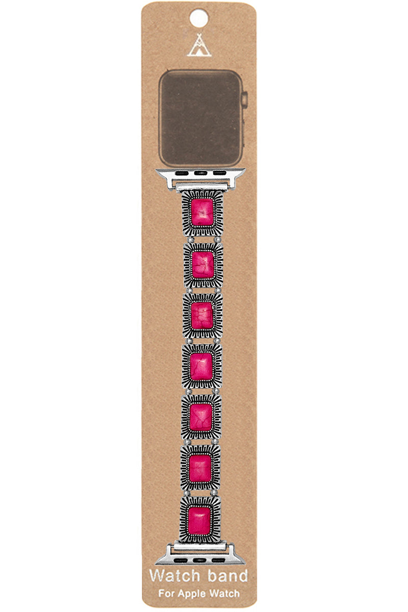 WESTERN GEMSTONE BAR STRETCH APPLE WATCH BANDS