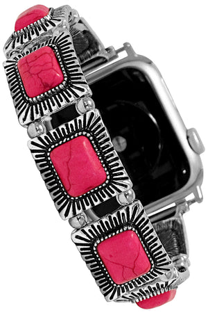 WESTERN GEMSTONE BAR STRETCH APPLE WATCH BANDS