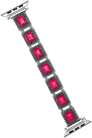 WESTERN GEMSTONE BAR STRETCH APPLE WATCH BANDS