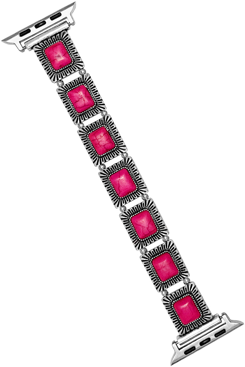 WESTERN GEMSTONE BAR STRETCH APPLE WATCH BANDS