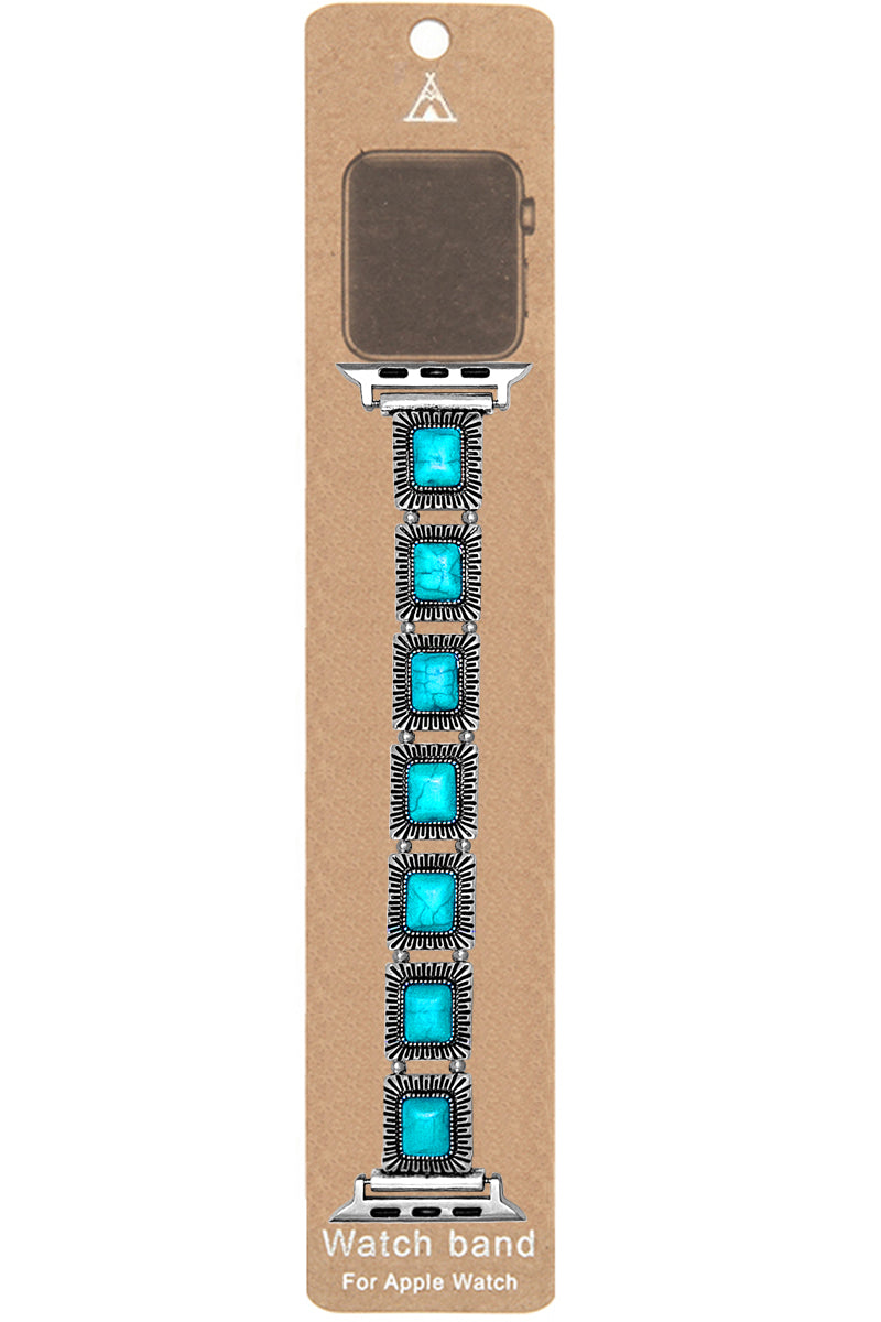 WESTERN GEMSTONE BAR STRETCH APPLE WATCH BANDS