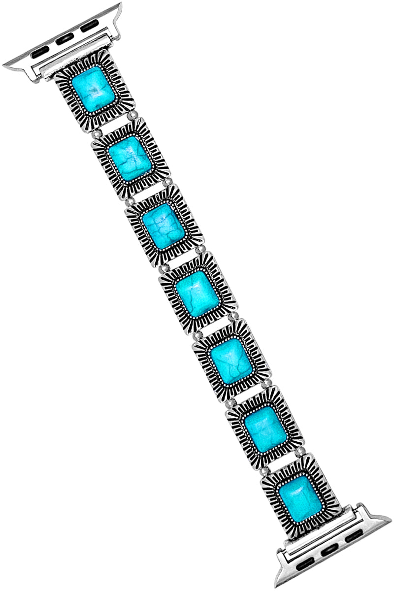 WESTERN GEMSTONE BAR STRETCH APPLE WATCH BANDS