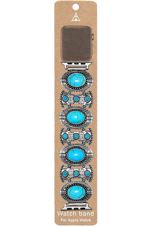 WESTERN AZTEC GEMSTONE CONCHO APPLE WATCH BANDS